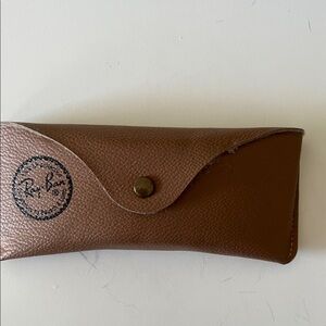 Ray-Ban Brown Leather Sunglasses Holder